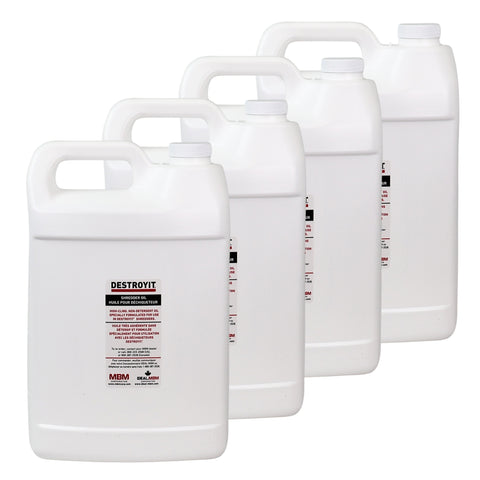 MBM Destroyit 4 Gallons of Paper Shredder Oil (case of 4 x 1 gallon jugs)