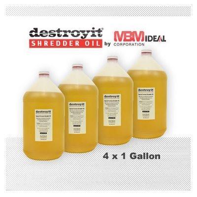 Shredder Supplies - Destroyit Paper Shredder Oil (4 Pack Of 1 Gallon Jugs)